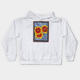 Fire flowers Kids Hoodie